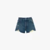 Distressed shorts i mellanblå tvätt Distressed shorts i mellanblå tvätt