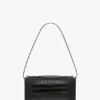 Dorian pochette i präglat svart läder Dorian pochette i präglat svart läder
