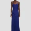 Draped Cami Gown i ljus indigo