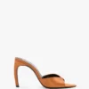 Harlow mule 100 i bronsfärgad satin