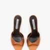Harlow mule 100 i bronsfärgad satin