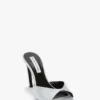 Harlow mule 100 i magnesiumfärgad satin