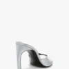 Harlow mule 100 i magnesiumfärgad satin