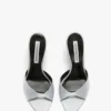 Harlow mule 100 i magnesiumfärgad satin