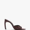 Harlow mule 100 i rödbrun satin
