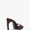 Harlow mule 100 i rödbrun satin