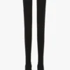 Harlow peep toe-stövlar i stretchjersey 100 i svart Harlow peep toe-stövlar i stretchjersey 100 i svart