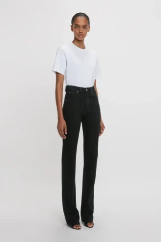 Julia stretchjeans i tvättad svart