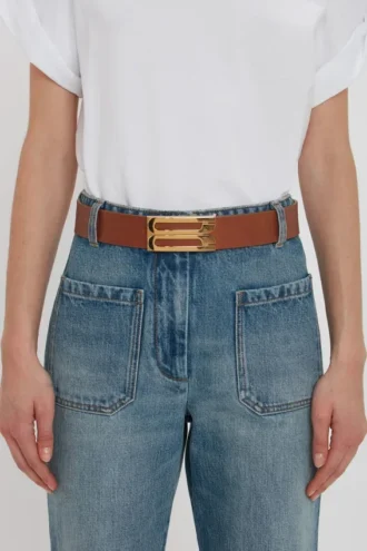 Jumbo Dorian-bälte i smidigt läder i tan