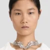 Kristallchoker i silver