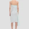Krusad camisole-midiklänning i akvamarin