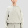 logobroderad hoodie i gråmelerat logobroderad hoodie i gråmelerat