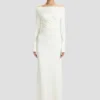Off-shoulder-klänning i elfenben