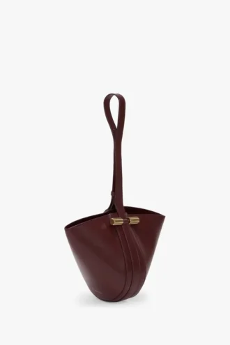 Portofino dia-clutch i vinrött läder