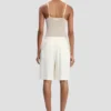Skräddarsydda shorts i ivory