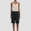 Skräddarsydda shorts i marinblått Skräddarsydda shorts i marinblått