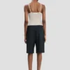 Skräddarsydda shorts i marinblått Skräddarsydda shorts i marinblått