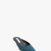 Sloane mule 45 i blågrön satin Sloane mule 45 i blågrön satin