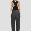 Split tank top i svart Split tank top i svart