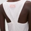 Split tank top i vitt
