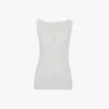 Split tank top i vitt