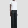 T-shirt med krympad passform i vitt T-shirt med krympad passform i vitt