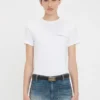 T-shirt med krympt logo i vitt T-shirt med krympt logo i vitt