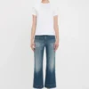 T-shirt med krympt logo i vitt T-shirt med krympt logo i vitt