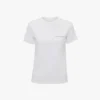 T-shirt med krympt logo i vitt T-shirt med krympt logo i vitt