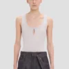 Tanktop med slits i magnesium Tanktop med slits i magnesium