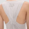 Tanktop med slits i magnesium Tanktop med slits i magnesium