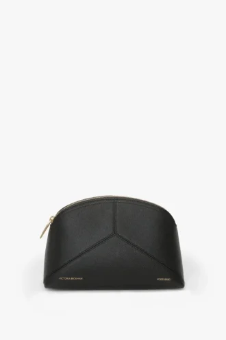 The Victoria Large Travel Pouch i svart läder