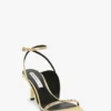 The Victoria-sandal med stilettklack 75 i sandfärgad satin