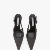 The Victoria stilett-slingback 100 i svart mesh The Victoria stilett-slingback 100 i svart mesh