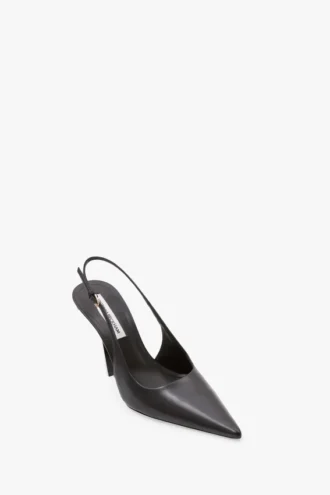 The Victoria stiletto slingback 100 i svart läder