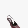 The Victoria stiletto slingback 100 i vinrött läder The Victoria stiletto slingback 100 i vinrött läder