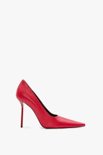 The Victoria stilettpumps 100 i rött läder
