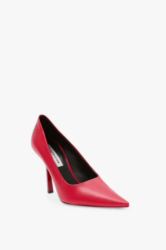 The Victoria stilettpumps 100 i rött läder