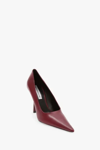 The Victoria stilettpumps 100 i vinrött läder
