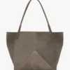 The Victoria stor tote-väska i grått mocka