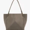 The Victoria stor tote-väska i grått mocka