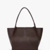 The Victoria stor tote-väska i vinrött läder The Victoria stor tote-väska i vinrött läder