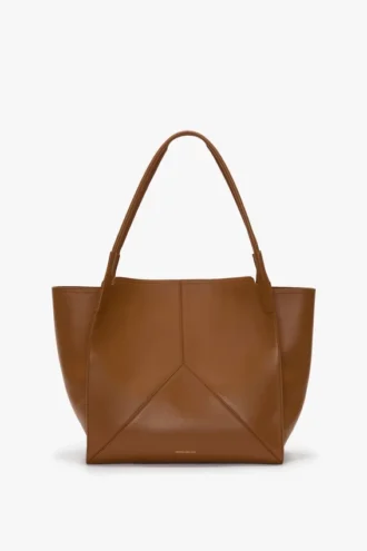 The Victoria tote bag large i brunt läder