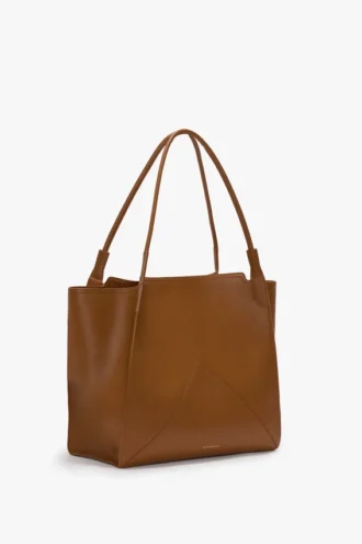 The Victoria tote bag large i brunt läder