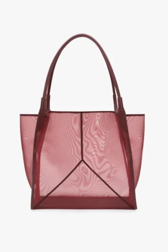 The Victoria tote bag large i burgundy mesh