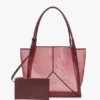 The Victoria tote bag large i burgundy mesh The Victoria tote bag large i burgundy mesh