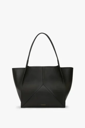 The Victoria tote bag large i svart läder