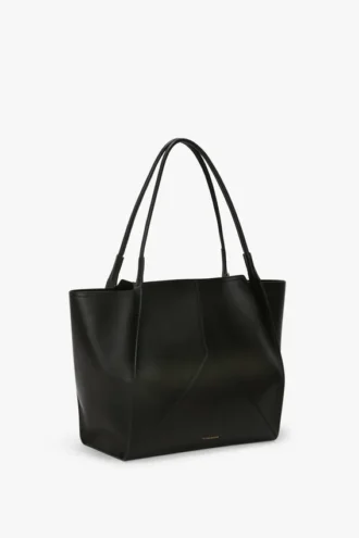 The Victoria tote bag large i svart läder