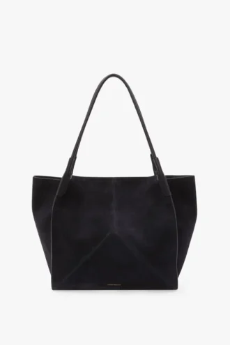 The Victoria tote large i marinblått mocka