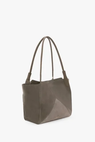 The Victoria-toteväska i grått mocka